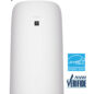Sharp Plasmacluster Ion Air Purifier with True HEPA + Humidifier (KCP110UW) Head on with badges