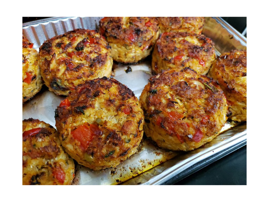 Properly Browned Mile-High Crab Cakes