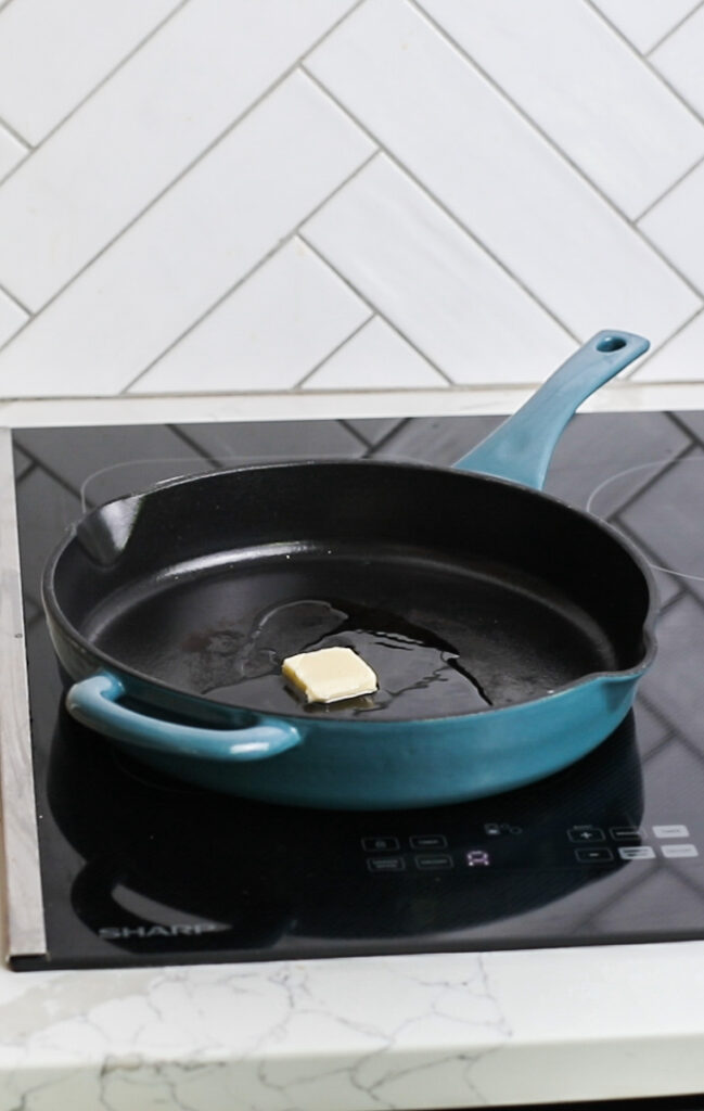 Butter melting in a pan on a Sharp Induction Cooktop (SCH3043GB)