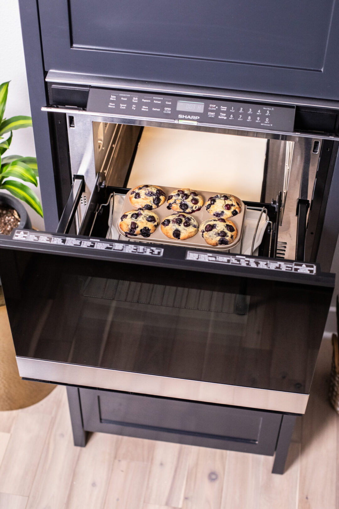 SHARP Microwave Drawer Oven baking muffins