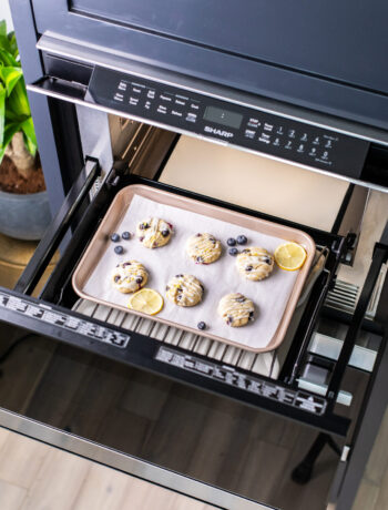 cookies in a Sharp Smart Built-In Convection Microwave Drawer Oven