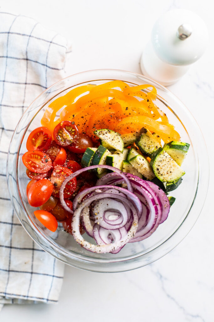 Mediterranean vegetables in bowl