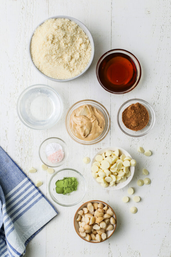 Ingredients for Matcha cookies