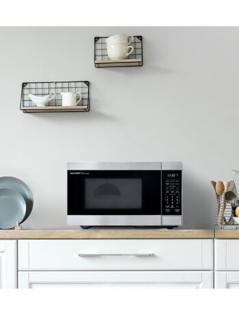 Sharp countertop microwave oven on kitchen counter