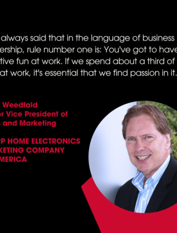 Quote from Peter Weedfald, Sharp's Senior Vice President of Sales and Marketing.