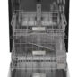 Sharp 24 in. Stainless Steel Hybrid 52dB Dishwasher (SDW6504MS) head on open empty