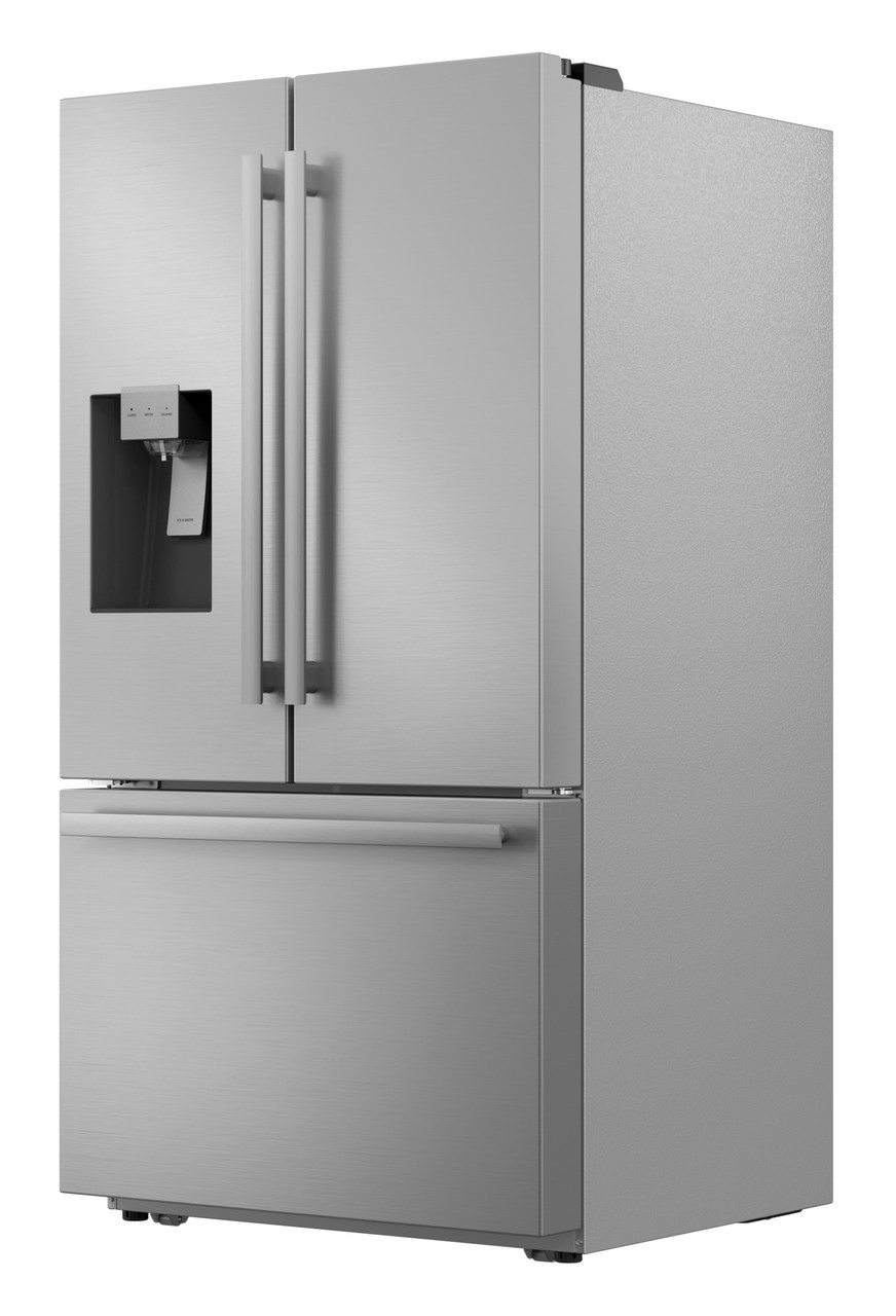 Sharp French 3-Door Refrigerator with Water Dispenser (SJF2955KS)  left angle