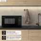 0.7 cu. ft. 700W Black Carousel Countertop Microwave Oven (SMC0760KB) infographic