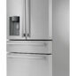 Sharp French 4-Door Counter-Depth Refrigerator with Water Dispenser (SJG2254FS) left angle view