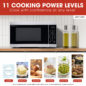 1.1 cu. ft. Stainless Steel Carousel Countertop Microwave (SMC1162KS) cooking power levels infographic