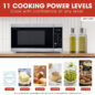 1.1 cu. ft. Smart Countertop Microwave Oven (SMC1169KS) cooking power levels infographic