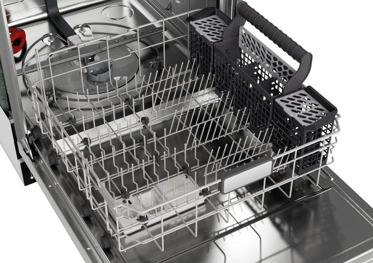 Sharp 24 in. Slide-In Stainless Steel Pocket Dishwasher (SDW6747GS) - Interior Bottom Rack