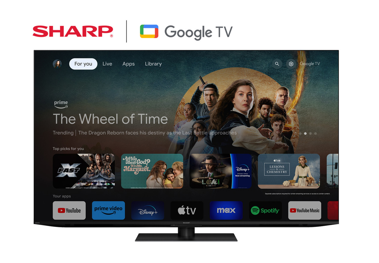 Sharp 65" Class AQUOS XLED 4K Ultra HD Mini LED Google TV (4T-C65FV1U) head on