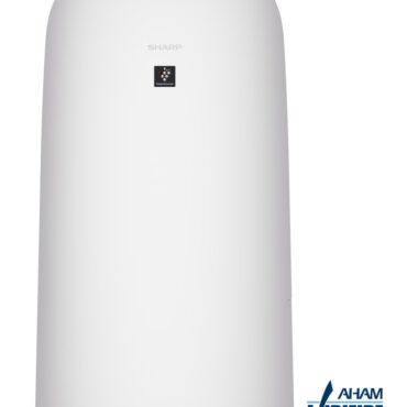 Sharp Smart Plasmacluster Ion Air Purifier with True HEPA + Humidifier for Extra Large Rooms (KCP110UW)  head on badge