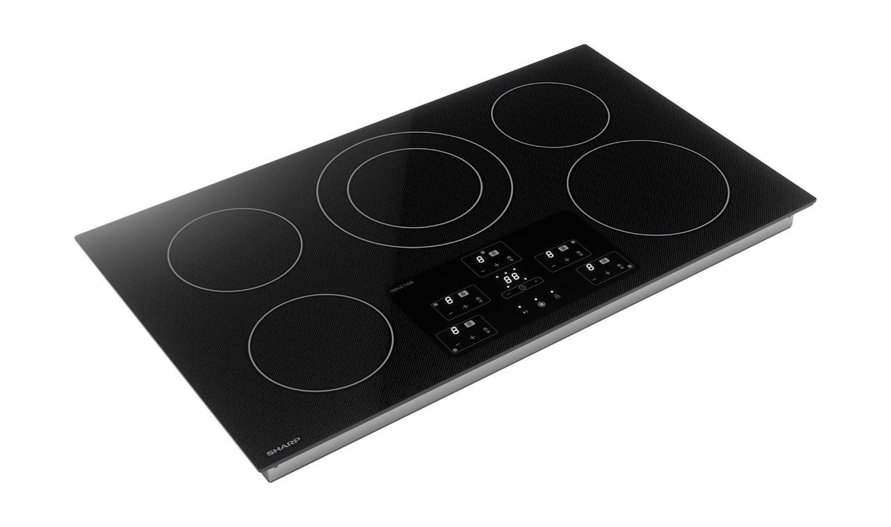 36-Inch Black Cooktop (SDH3652DB) – right angle view