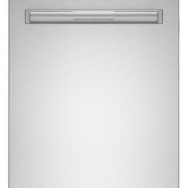 Sharp 24 in. Slide-In Smart Dishwasher (SDW6888JS) Head On with badges