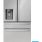 Sharp French 4-Door Counter-Depth Refrigerator with Water Dispenser (SJG2254FS) head on cobranded