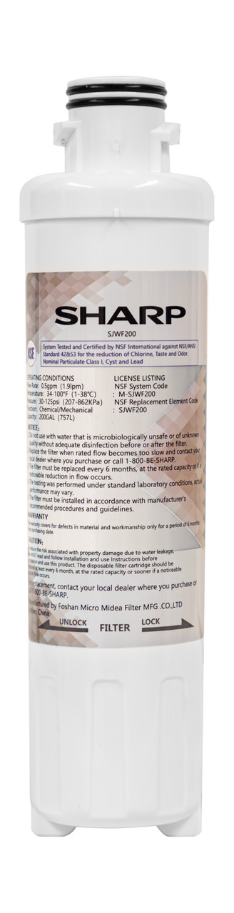 Replacement Water Filter for Sharp SJG2254FS Refrigerator (SJWF200)