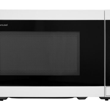 0.7 cu. ft. 700W White Carousel Countertop Microwave Oven (SMC0760KB) head on