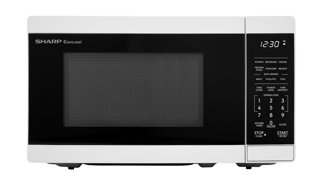 0.7 cu. ft. 700W White Carousel Countertop Microwave Oven (SMC0760KB) head on