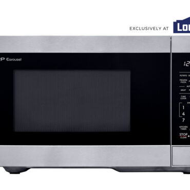 Sharp Carousel Countertop Microwave Oven (SMC0960KS) head on branded