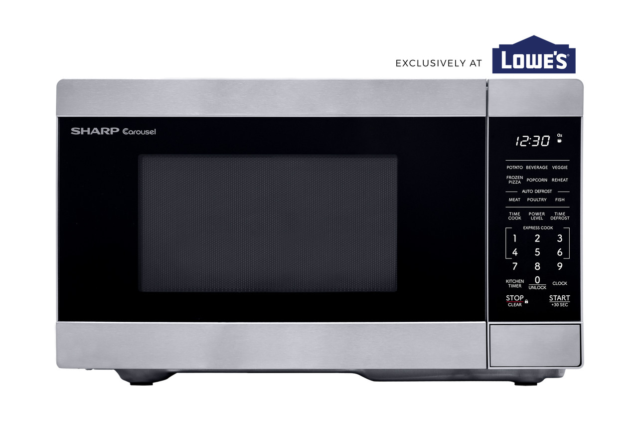 Sharp Carousel Countertop Microwave Oven (SMC0960KS) head on branded