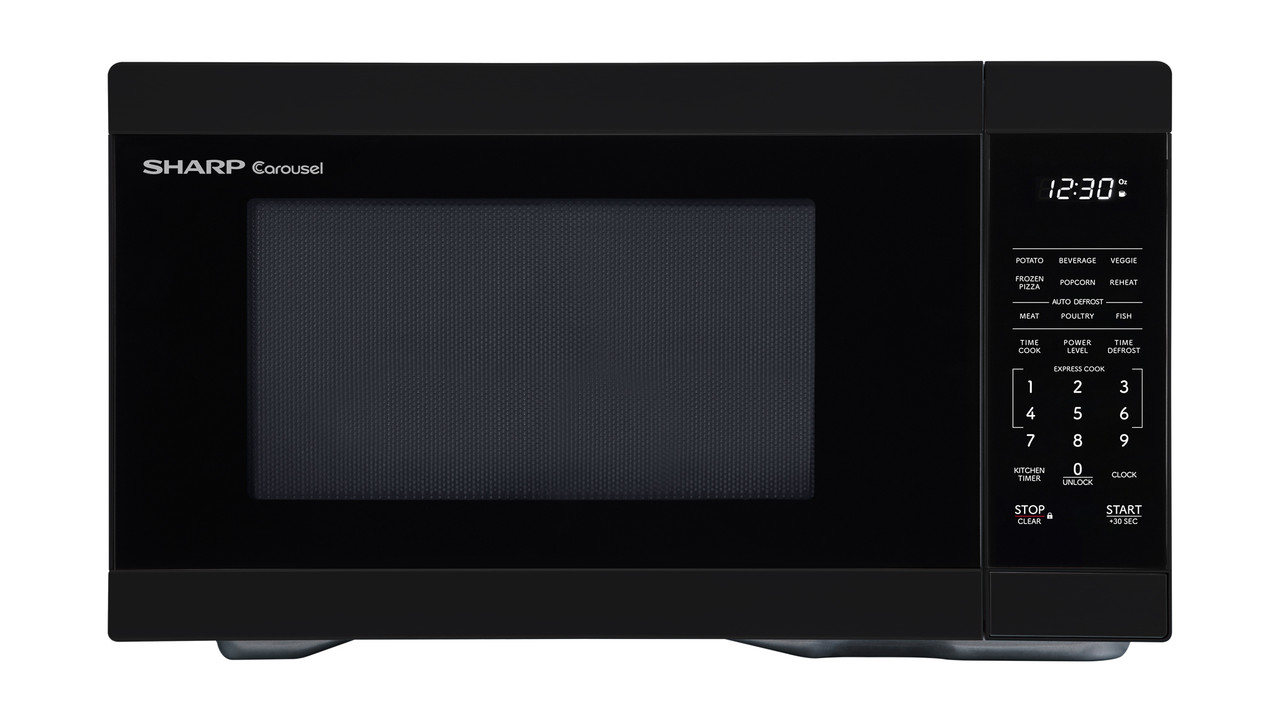 1.1 cu. ft. Black Carousel Countertop Microwave Oven (SMC1161KB) head on