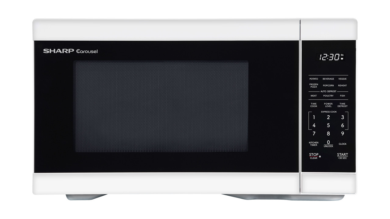 1.1 cu. ft. White Carousel Countertop Microwave Oven (SMC1161KW) head on