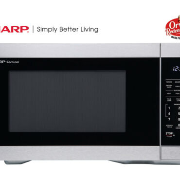Sharp 1.1 cu. ft. Mid-Size Countertop Microwave Oven (SMC1162HS) co branded head on