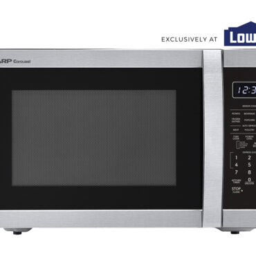 Sharp 1.4 cu. ft. Carousel Countertop Microwave (SMC1450KS) head on cobranded