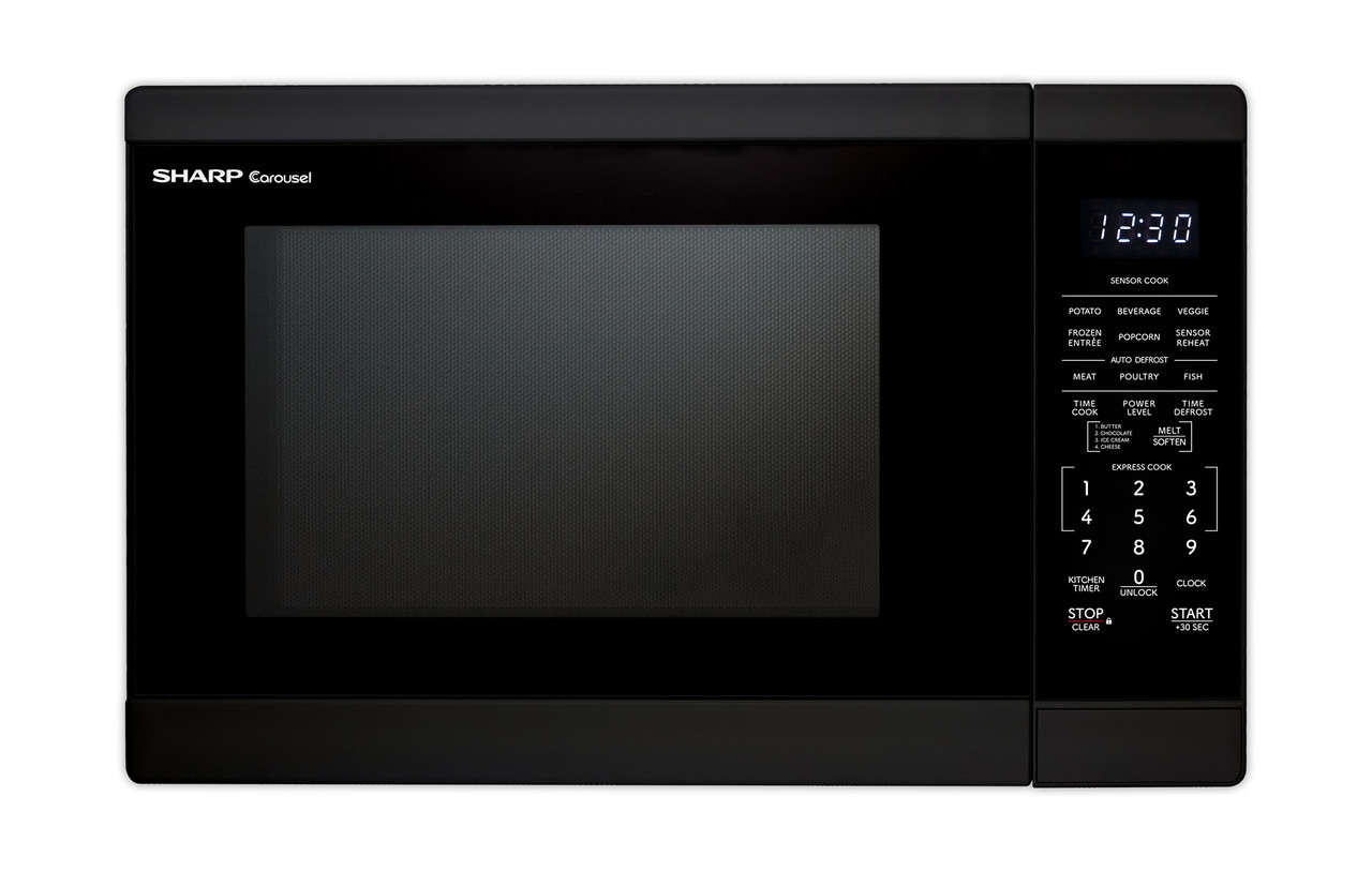 1.4 cu. ft. Black Carousel Countertop Microwave Oven (SMC1461KB) head on