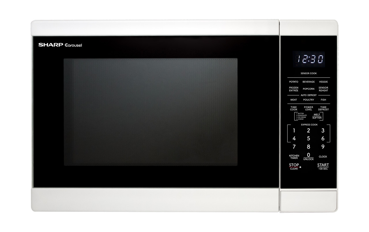 1.4 cu. ft. White Carousel Countertop Microwave Oven (SMC1461KW) head on