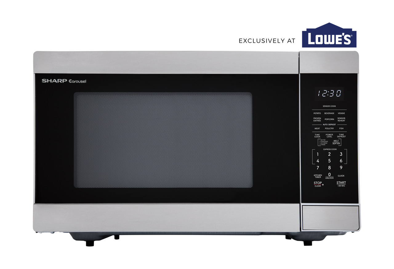 Sharp 1.6 cu. ft. Carousel Countertop Microwave Oven (SMC1660KS) head on cobranded