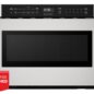 24 in. Built-In Stainless Steel Microwave Drawer Oven (SMD2440JS) head on with refurbished badge