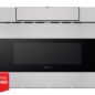 Sharp SMD2470ASY 24-inch Stainless Steel Microwave Drawer Head On with Refurbished Badge