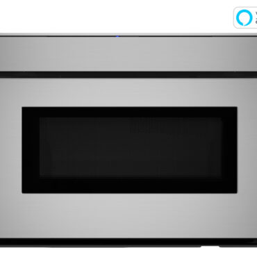 24 in. Smart Microwave Drawer Oven (SMD2479JS) Head On w/ Badges