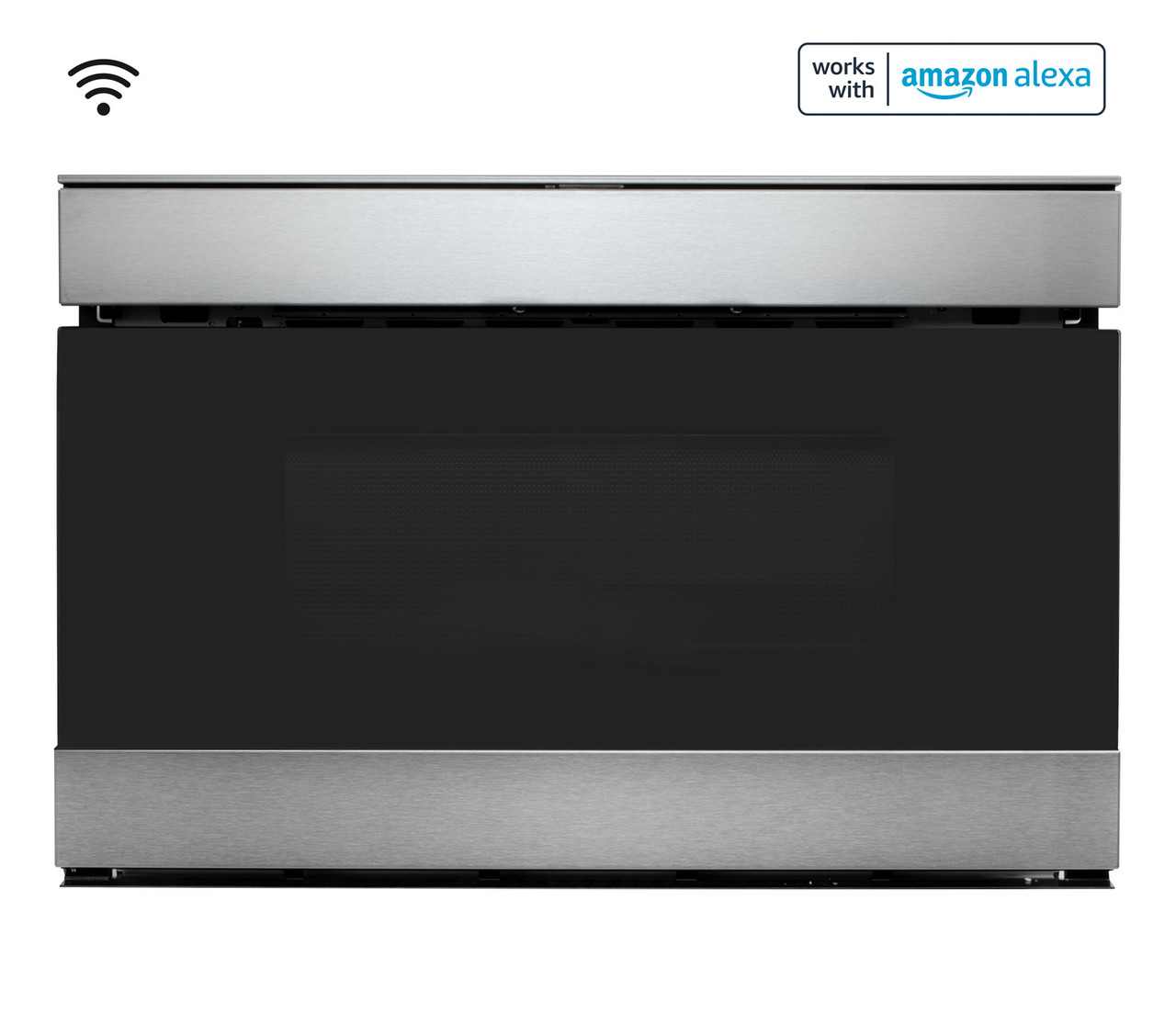 24 in. Sharp Stainless Steel Smart Microwave Drawer Oven (SMD2489ES) Works with Alexa, and the Sharp Kitchen App