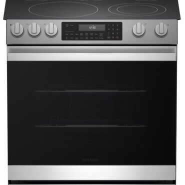 Slide-In Range with Air Fry (SSR3061JS) Head On Tilted CoBranded