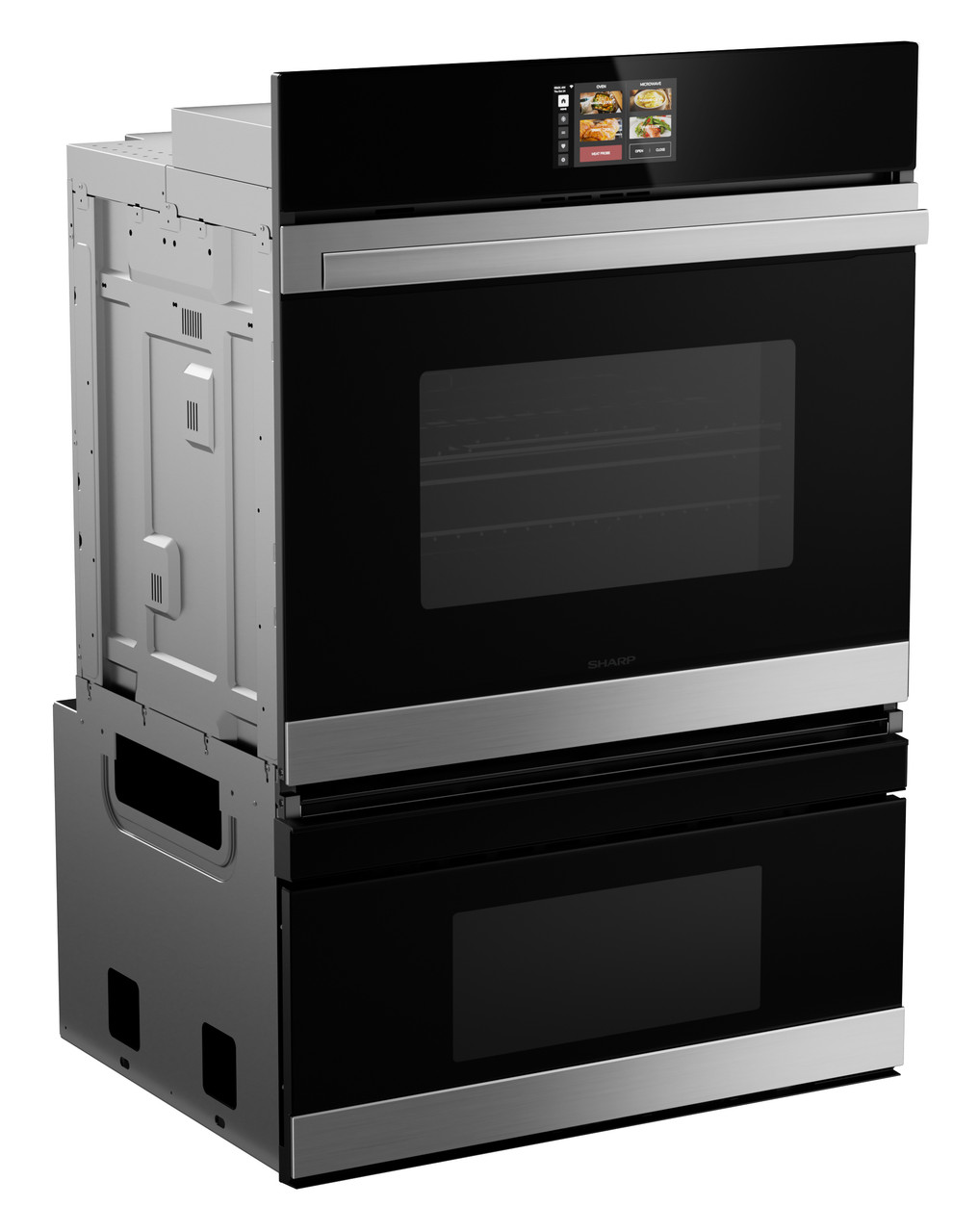 Convection Wall Oven with Microwave Drawer Oven (SWB3085HS) right angle