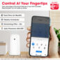 Sharp Smart True HEPA Large Room Air Purifier with Plasmacluster® Ion Technology (FXJ80UW) sharp air app infographic