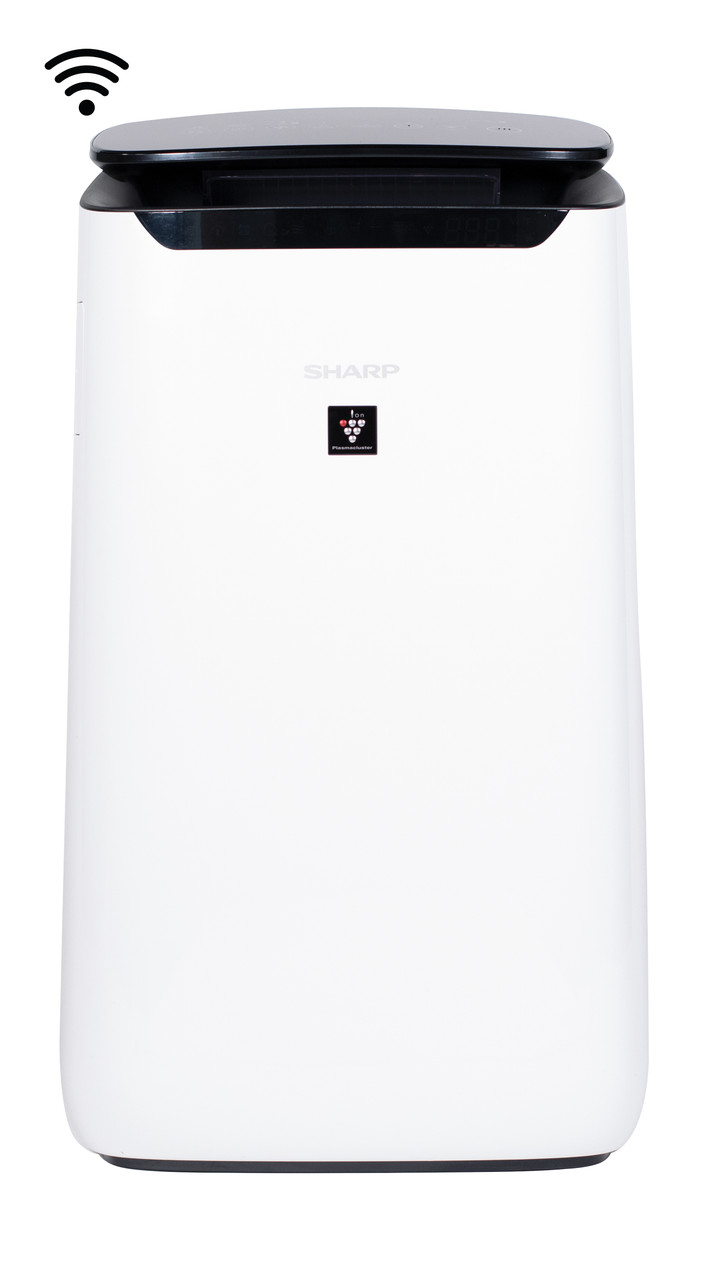 Sharp Smart True HEPA Large Room Air Purifier with Plasmacluster® Ion Technology (FXJ80UW) head on