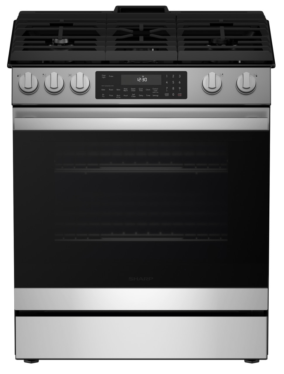 Slide-In Range with Air Fry (SSG3065JS) Head On Tilted