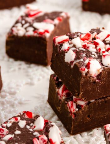 brownies with peppermint topping