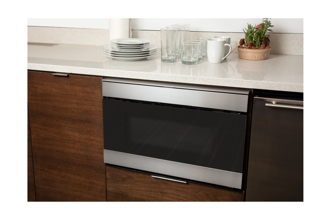 24 in. Sharp Stainless Steel Smart Microwave Drawer Oven (SMD2489ES) lifestyle