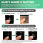 0.7 cu. ft. 700W Black Carousel Countertop Microwave Oven (SMC0760KB) child-resistant door lock infographic