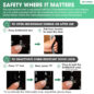 Sharp 1.4 cu. ft. Carousel Countertop Microwave (SMC1450KS) child-resistant door lock infographic