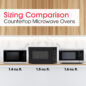 1.4 cu. ft. White Carousel Countertop Microwave Oven (SMC1461KW) size comparison infographic