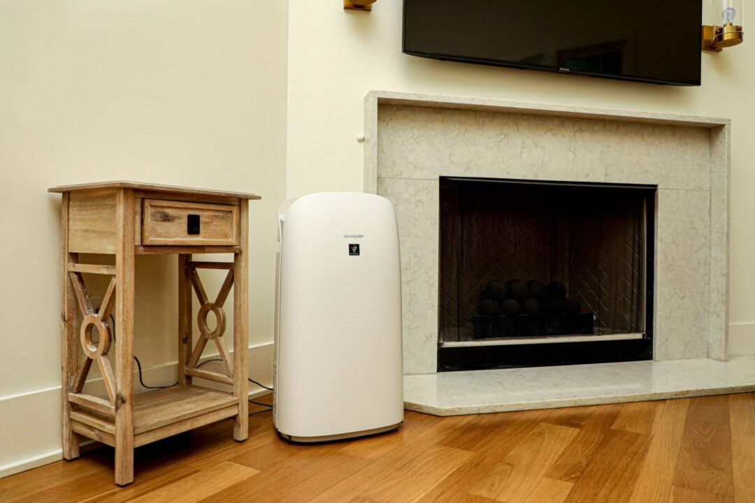 The Sharp Smart Plasmacluster Ion Air Purifier with True HEPA + Humidifier for Extra Large Rooms in the Serenbe model home