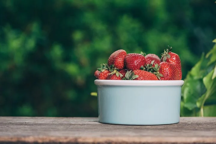 small bowl of strawberries