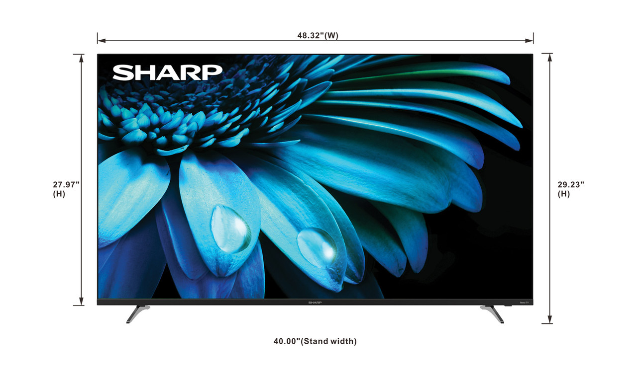 Sharp Roku TV 55" Class 4K Ultra HD with HDR10 (4T-C55El8UR) dimensions